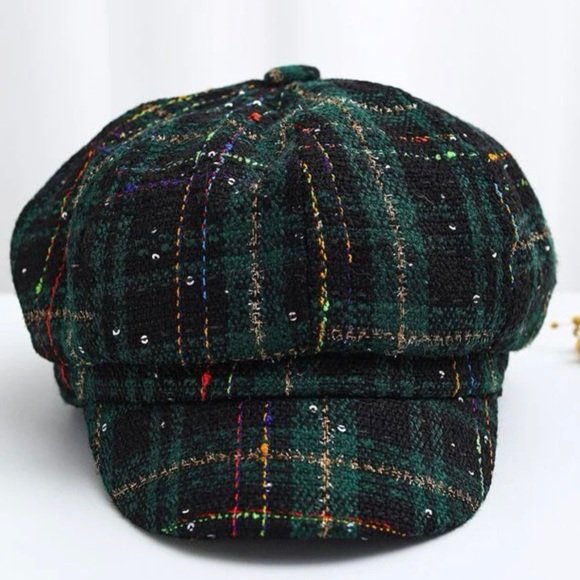 Nordstrom Accessories Nordstroms Rack Plaid Green Rhinestones